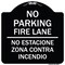 Signmission No Estacione Zona Contra Incendio Heavy-Gauge Aluminum Architectural Sign, 18" H, BW-1818-23848 A-DES-BW-1818-23848 - alternate 1